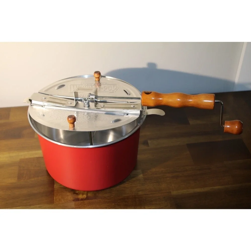Whirley Pop Aluminum Stove Top Popcorn Popper 6 qt. Capacity Wabash Valley Farms